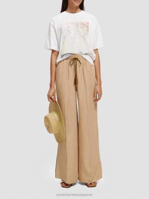 Scotch & Soda femmes t-shirt ample à motif artistique blanc vêtements 4HB477