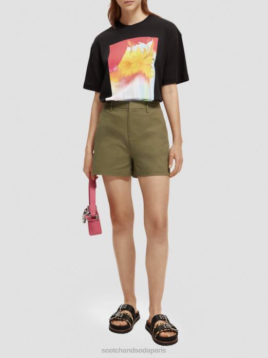 Scotch & Soda femmes t-shirt ample à motif artistique noir vêtements 4HB493