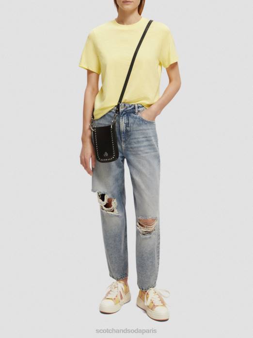 Scotch & Soda femmes t-shirt coupe classique Popcorn vêtements 4HB4105