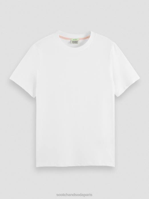 Scotch & Soda femmes t-shirt coupe classique blanc vêtements 4HB4103