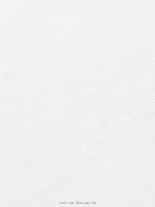 Scotch & Soda femmes t-shirt coupe classique blanc vêtements 4HB4103