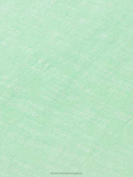 Scotch & Soda femmes t-shirt coupe classique menthe cendrée vêtements 4HB499