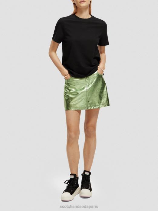 Scotch & Soda femmes t-shirt coupe classique noir vêtements 4HB4100