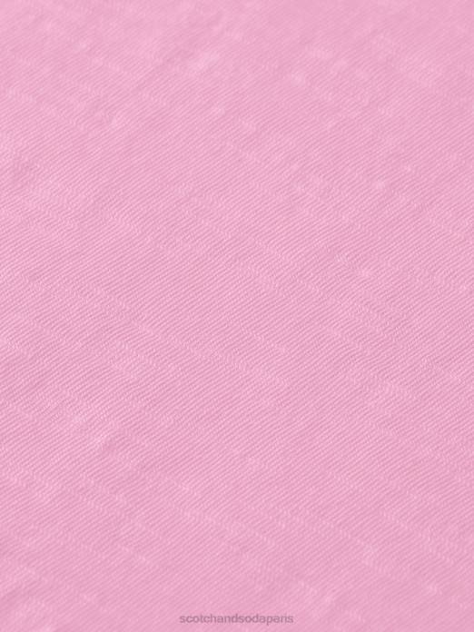 Scotch & Soda femmes t-shirt coupe classique orchidée rose vêtements 4HB4104