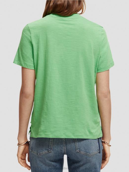 Scotch & Soda femmes t-shirt coupe classique perruche brillante vêtements 4HB4101