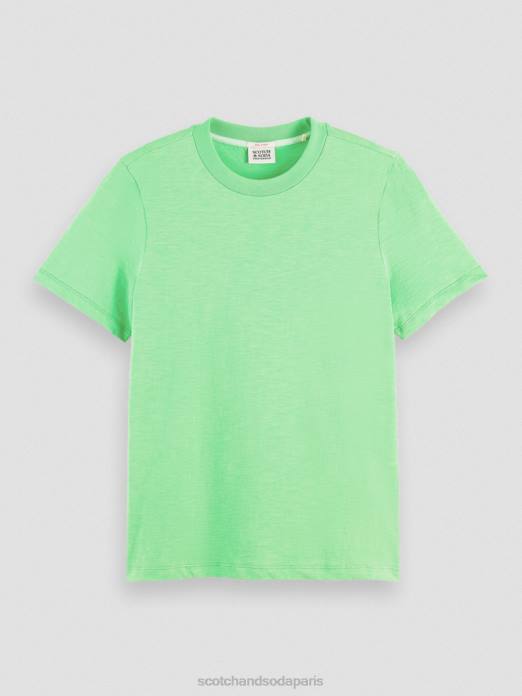 Scotch & Soda femmes t-shirt coupe classique perruche brillante vêtements 4HB4101
