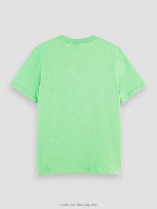 Scotch & Soda femmes t-shirt coupe classique perruche brillante vêtements 4HB4101