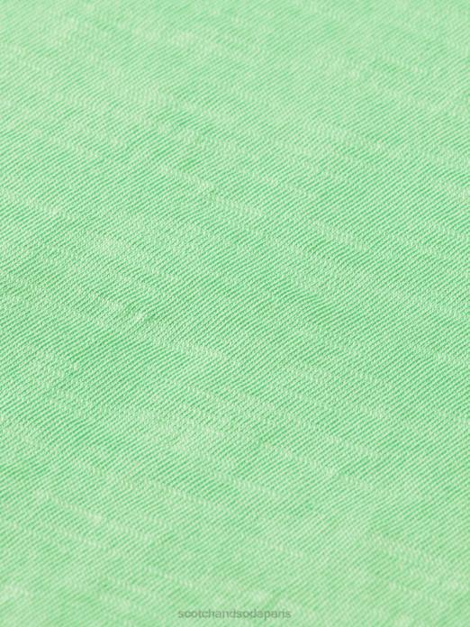 Scotch & Soda femmes t-shirt coupe classique perruche brillante vêtements 4HB4101