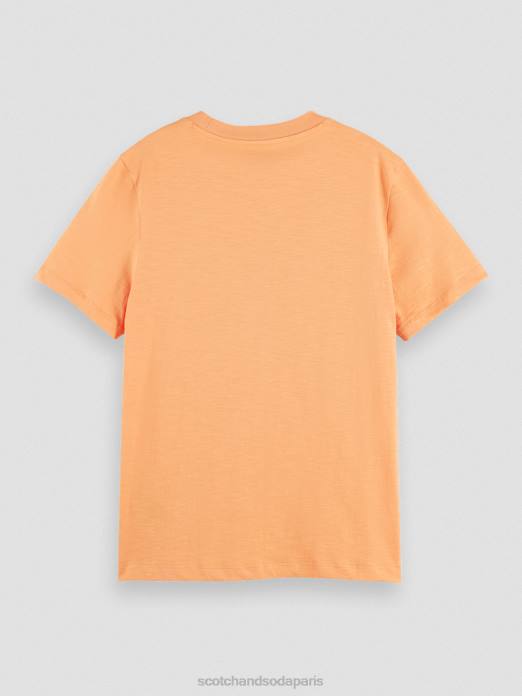 Scotch & Soda femmes t-shirt coupe classique saumon orange vêtements 4HB4102