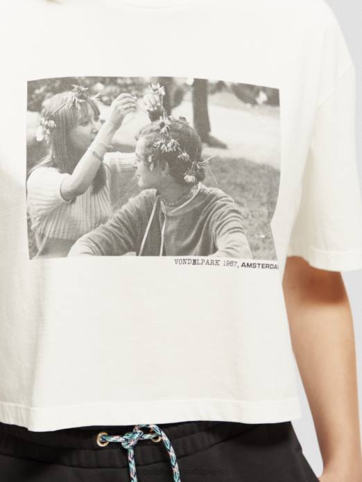 Scotch & Soda femmes t-shirt court à motif photo combiner un vêtements 4HB4112