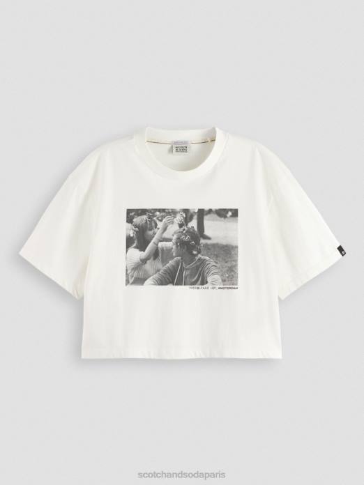 Scotch & Soda femmes t-shirt court à motif photo combiner un vêtements 4HB4112