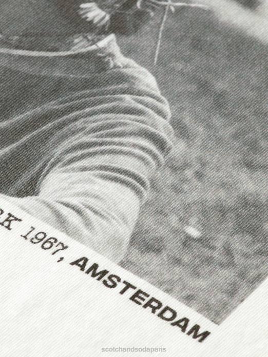 Scotch & Soda femmes t-shirt court à motif photo combiner un vêtements 4HB4112