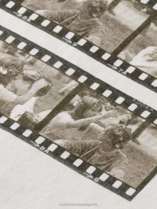 Scotch & Soda femmes t-shirt court à motif photo combo b vêtements 4HB4113