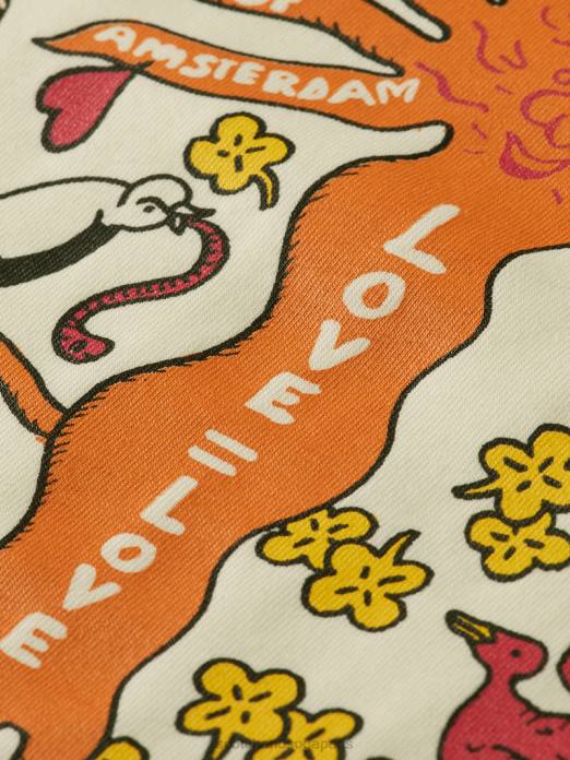 Scotch & Soda femmes t-shirt en coton biologique coupe décontractée blanc vêtements 4HB498