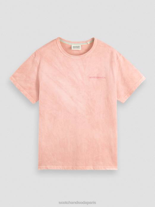 Scotch & Soda femmes t-shirt teint à base de plantes flamant vêtements 4HB4120