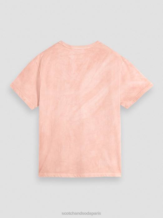 Scotch & Soda femmes t-shirt teint à base de plantes flamant vêtements 4HB4120