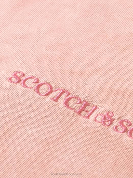 Scotch & Soda femmes t-shirt teint à base de plantes flamant vêtements 4HB4120