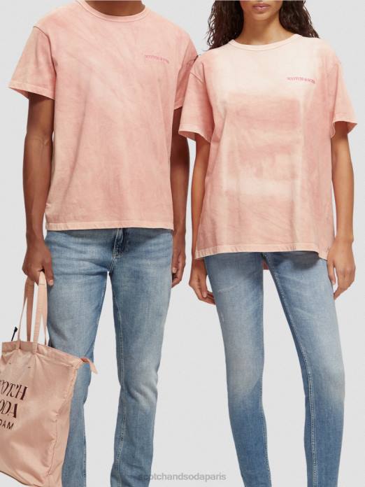 Scotch & Soda femmes t-shirt teint à base de plantes flamant vêtements 4HB4120