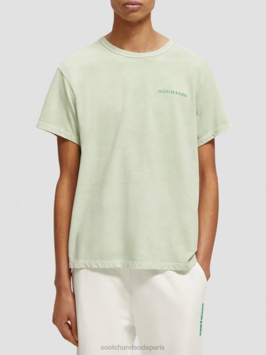 Scotch & Soda femmes t-shirt teint à base de plantes menthe vêtements 4HB4121