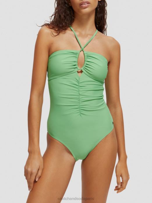 Scotch & Soda femmes maillot de bain dos nu perruche brillante vêtements 4HB4256