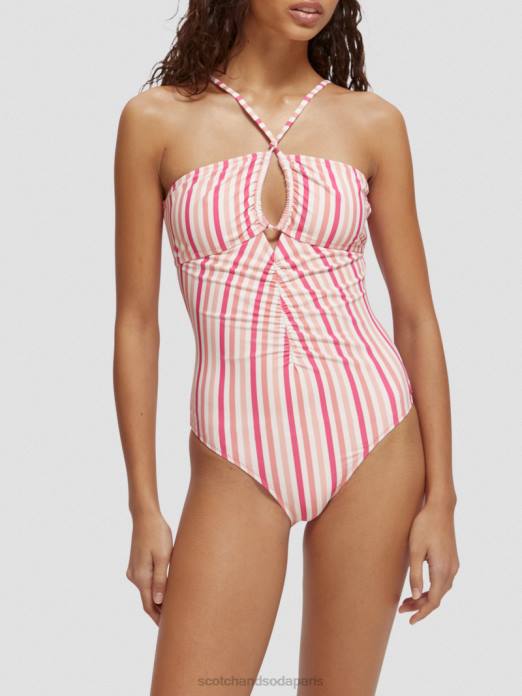 Scotch & Soda femmes maillot de bain dos nu punch rose vêtements 4HB4257