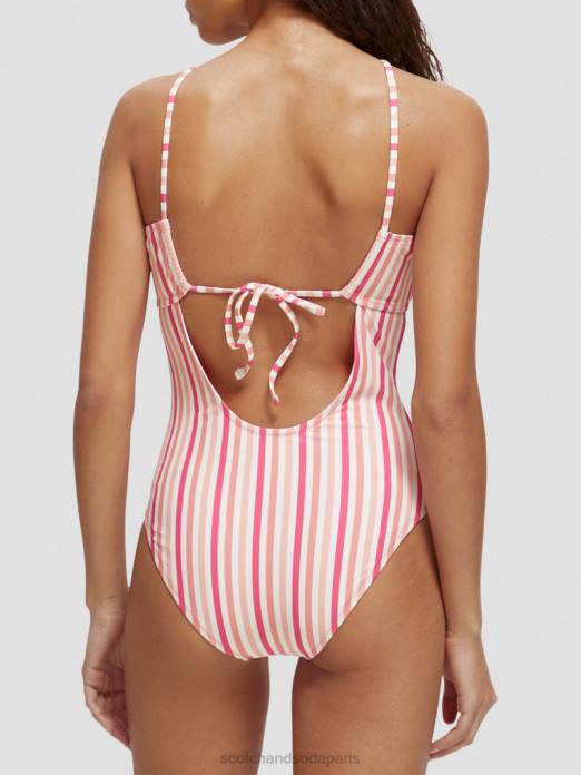Scotch & Soda femmes maillot de bain dos nu punch rose vêtements 4HB4257
