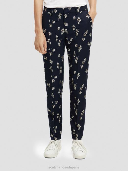Scotch & Soda femmes The Lowry - Pantalon slim taille mi-haute en jacquard tulipes vêtements 4HB4153