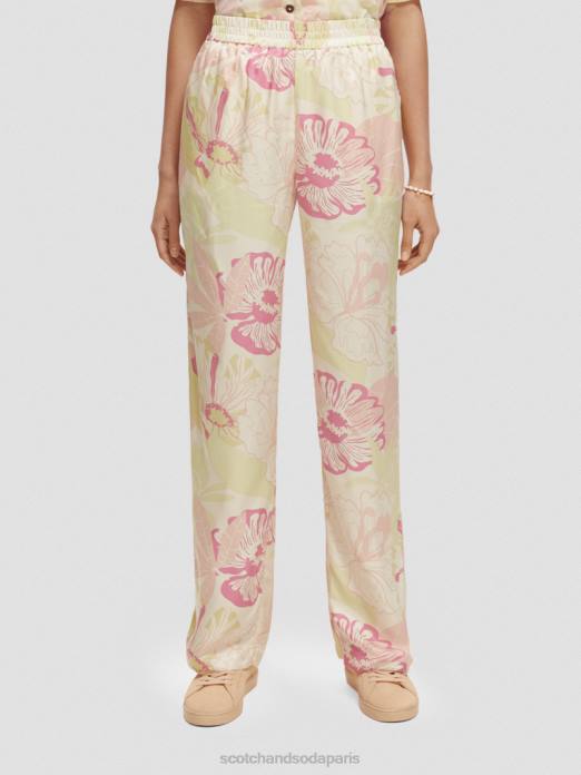 Scotch & Soda femmes le gia taille mi-haute jambe large imprimé fleur de vondelfield vêtements 4HB4167
