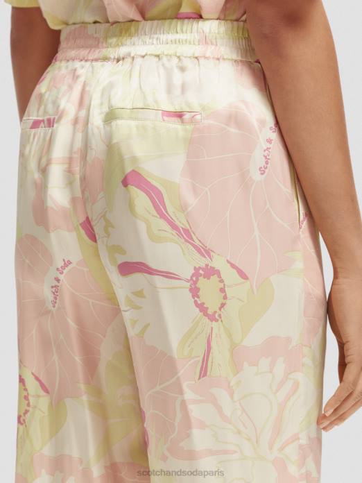 Scotch & Soda femmes le gia taille mi-haute jambe large imprimé fleur de vondelfield vêtements 4HB4167