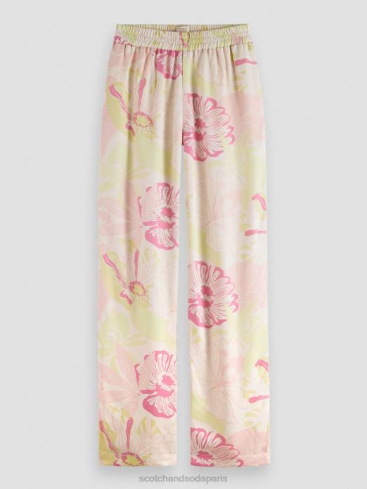 Scotch & Soda femmes le gia taille mi-haute jambe large imprimé fleur de vondelfield vêtements 4HB4167