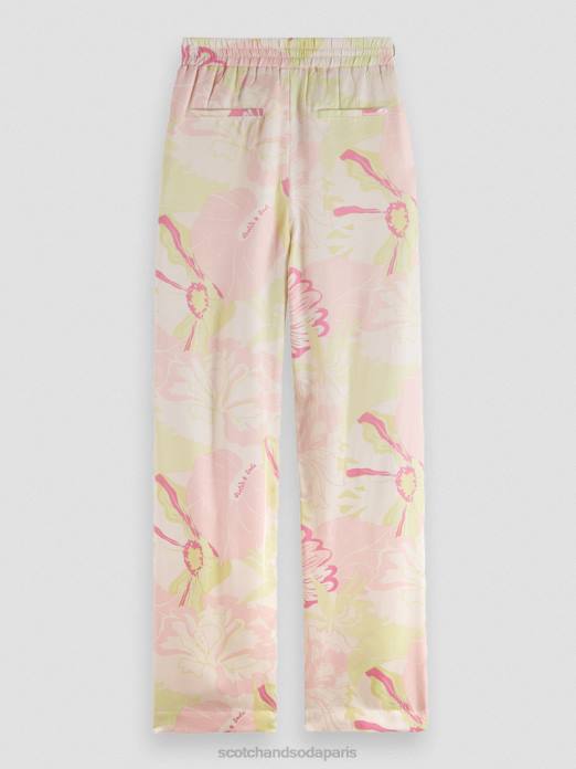 Scotch & Soda femmes le gia taille mi-haute jambe large imprimé fleur de vondelfield vêtements 4HB4167