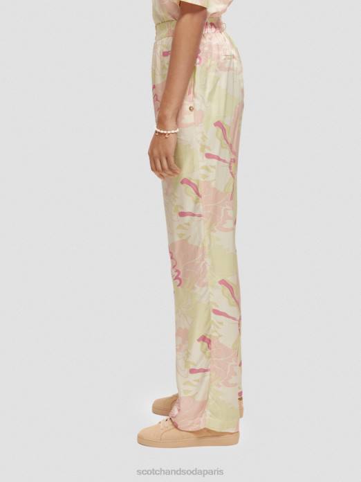 Scotch & Soda femmes le gia taille mi-haute jambe large imprimé fleur de vondelfield vêtements 4HB4167