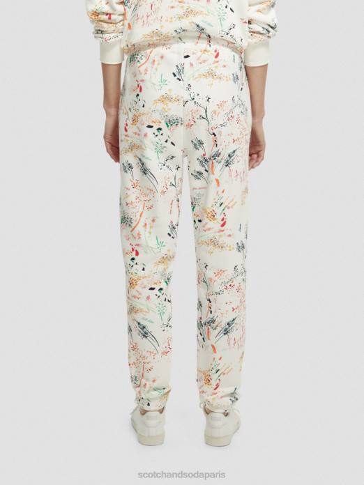 Scotch & Soda femmes pantalon de jogging imprimé à taille mi-haute blanc plus sauvage vêtements 4HB4171