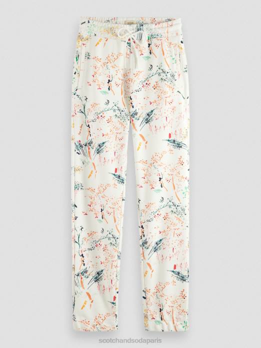 Scotch & Soda femmes pantalon de jogging imprimé à taille mi-haute blanc plus sauvage vêtements 4HB4171