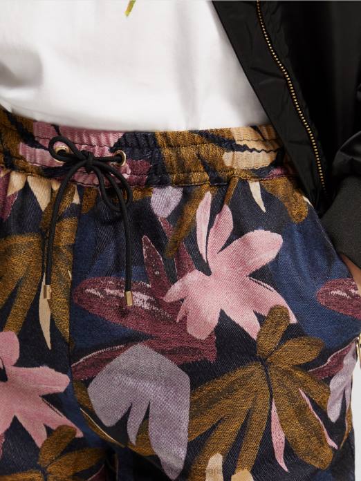 Scotch & Soda femmes pantalon de jogging tissé en jacquard camouflage de fleurs vêtements 4HB4152