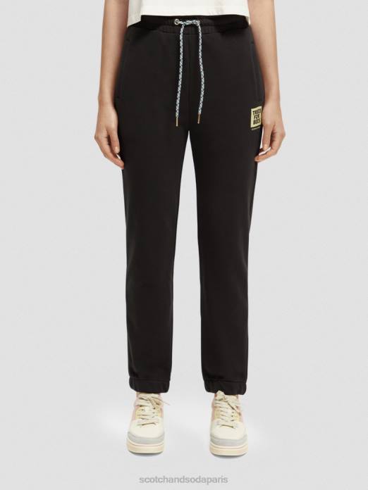Scotch & Soda femmes pantalon de survêtement graphique noir vêtements 4HB4170