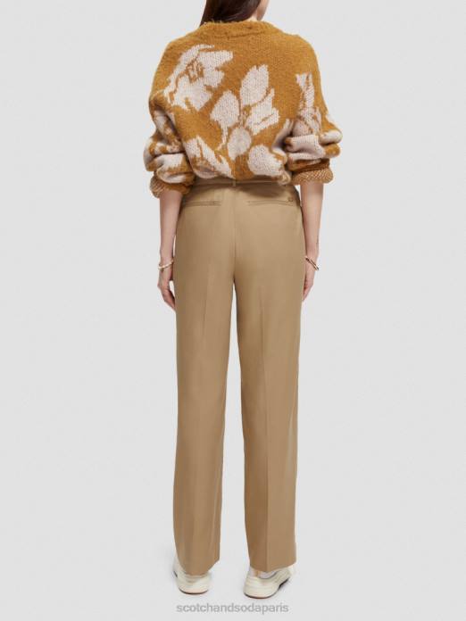 Scotch & Soda femmes pantalon large taille basse kaki vêtements 4HB4154