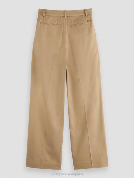 Scotch & Soda femmes pantalon large taille basse kaki vêtements 4HB4154