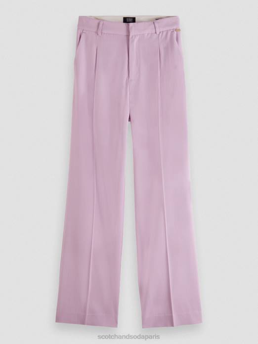 Scotch & Soda femmes pantalon large taille basse lavande vêtements 4HB4156