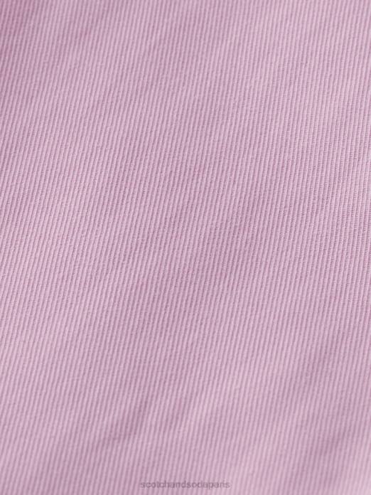 Scotch & Soda femmes pantalon large taille basse lavande vêtements 4HB4156