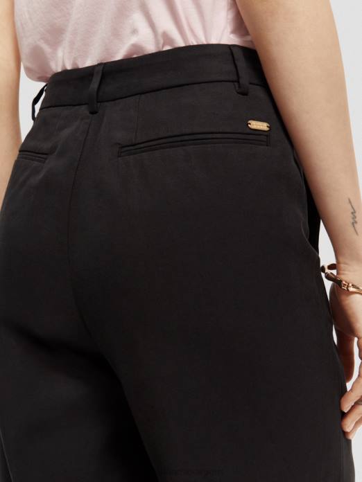 Scotch & Soda femmes pantalon large taille basse noir vêtements 4HB4155