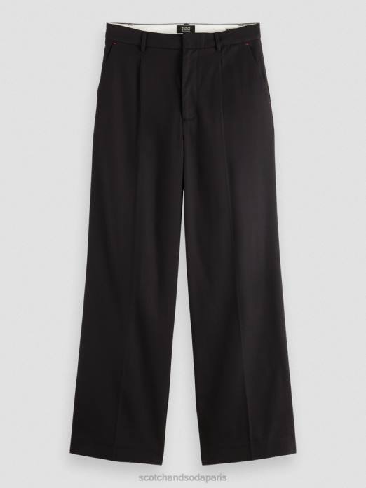 Scotch & Soda femmes pantalon large taille basse noir vêtements 4HB4155