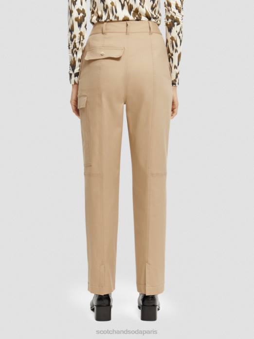 Scotch & Soda femmes pantalon utilitaire de travail kaki vêtements 4HB4159