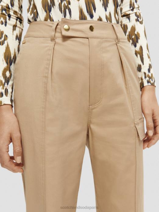 Scotch & Soda femmes pantalon utilitaire de travail kaki vêtements 4HB4159