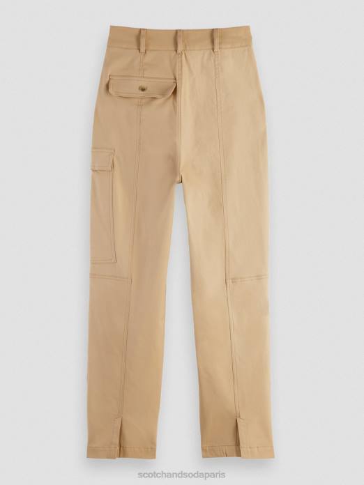 Scotch & Soda femmes pantalon utilitaire de travail kaki vêtements 4HB4159