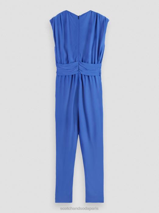 Scotch & Soda femmes combinaison ceinturée à col V bleu brillant vêtements 4HB418
