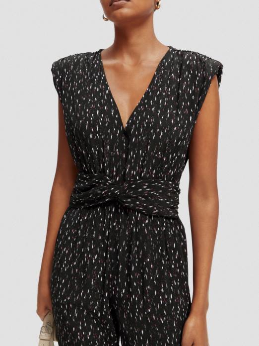 Scotch & Soda femmes combinaison ceinturée à col V pluie ikat vêtements 4HB417