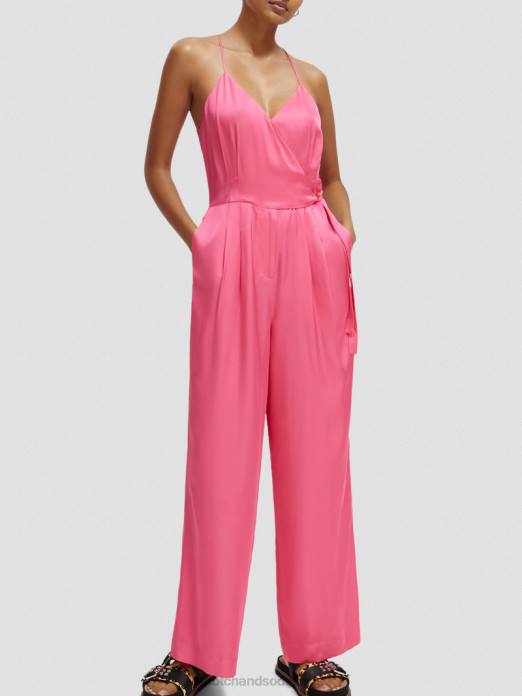 Scotch & Soda femmes combinaison à col en V et dos nageur punch rose vêtements 4HB430