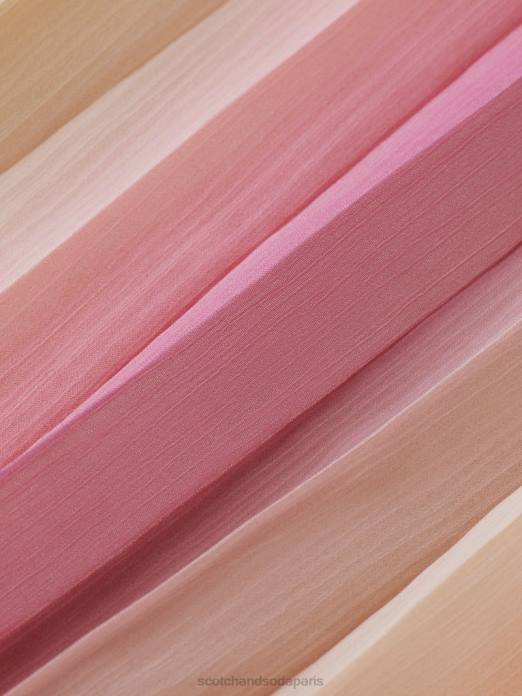 Scotch & Soda femmes robe courte plissée ombre arc-en-ciel vêtements 4HB436