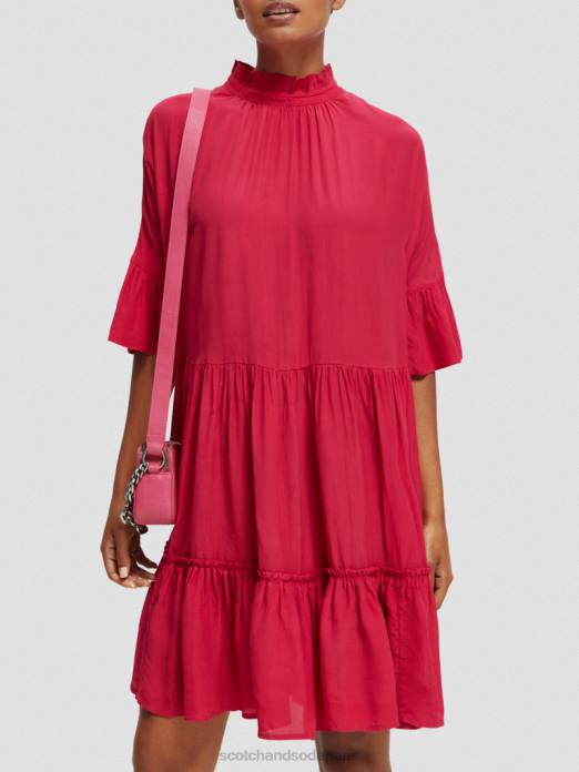 Scotch & Soda femmes robe courte à volants et volants tarte aux cerises vêtements 4HB424